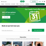 $30 off $119 Spend + Free Standard Delivery @ Specsavers
