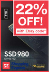 Samsung 980 1TB SSD (M.2 PCIe 3.0) $124 ($120.90 with eBay Plus) Delivered @ shopping-express-clearance eBay