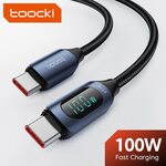 Toocki 2m 100W USBC to USBC PD Braided Cable w/Watt Display US$4.79 (~A$7.20) Delivered @ Factory Direct AliExpress