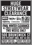 Winter Clearance Sales - Brunswick Street (MELB) from $5