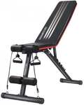 Powertrain Adjustable Incline Decline Exercise Bench with Resistance Bands $89 Delivered (Excludes Some Areas) @ Klika