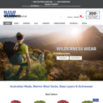 20% off Already Reduced Items + $15 Delivery ($0 with $99 Order) @ Wilderness Wear