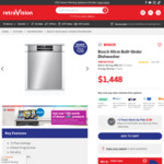 Bosch SMU6HCS01A Series 6 Built-under Dishwasher $1,303.20 + Delivery (Free to Select Areas) @ Retravision