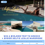 Win a $10,000 Trip to Greece + $1000 Selfie Leslie Wardrobe from Selfie Leslie