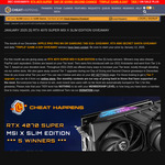 Win 1 of 5 RTX 4070 Super MSI X Slim Edition Graphics Cards from Cheat Happens