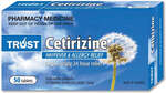 50x Trust Cetirizine 10mg, Antihistamine Rapid Action 24-Hour Hayfever Relief $8.99 ($7.99 Expired) Delivered @ PharmarcySavings