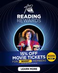 All Standard, Premium & Titan Sessions Ticket $10, Gold Lounge Ticket $15, Online Booking Fee Apply @ Reading Cinemas