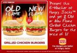 Hungry Jack's - Buy 1 New Flame or Old Flame Grilled Chicken Burger and Get 1 Free
