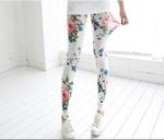 Stretchable Leggings with Peony Flower! Only $7.99 - FREE SHIPPING!