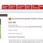 Duracell Rechargeable Battery Charger CEF14 - 40% off - $17.00