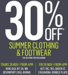 Best and Less 30% off Summer Clothing and Footwear VIP Night