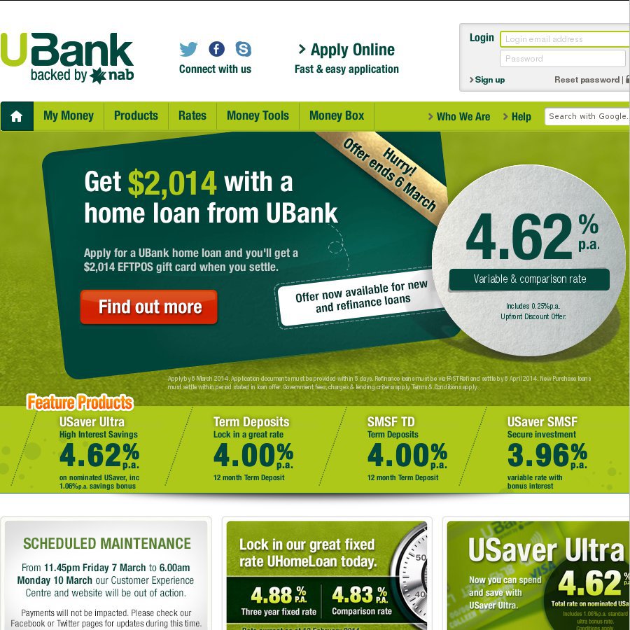 UBank home loan $2,014 EFTPOS Card Offer. Extended until 5pm (EST) 7 ...