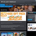 $30 for Kids Gift Pack (3x Tickets and 3x Small Popcorn) - under 14