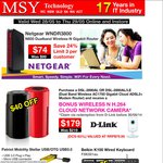 MSY 2 Day Sale (Wed + Thurs) - NetGear WNDR3800 Gigabit Router, $74, Patriot Memory 32GB $19 etc