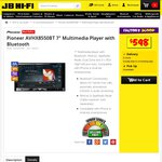 Pioneer AVHX8550BT 7" Multimedia Player with Bluetooth $607.95 Delivered @ JB Hifi