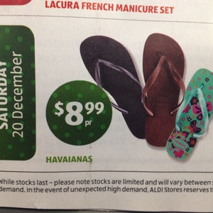 Kmart flip flops 2 cheap for $1