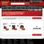 2.5hp Hi Flow Air Compressor, Air Hose & Tool Kit for $199 (Save $195) @ Supercheap Auto