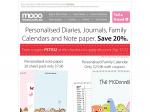 Personalised Diaries, Journals, Family Calanders and Note Paper 20% off - Moo.com.au