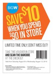 Big W Save $10 When You Spend $90 In Store August 8-12