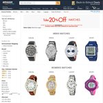 Amazon 20% off Selected Watches Sold by Amazon
