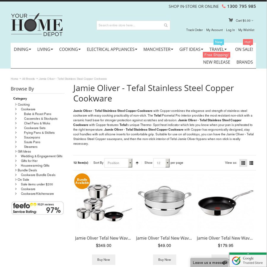20-off-jamie-oliver-tefal-at-your-home-depot-24-hours-only-ozbargain