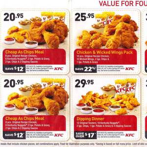 KFC Vouchers: Cheap as Chips $20.95 Deal & More Expires 4/1/2016 (ACT ...