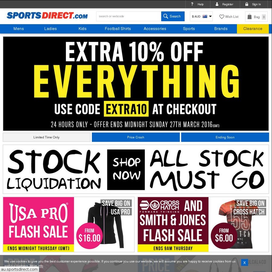SportsDirect Extra 10% off Everything - OzBargain
