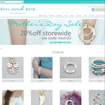 20% off Storewide @ Em and Eve - Handstamped Jewellery and Gifts