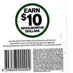 Earn $10 Woolworths Rewards Dollars When Spending $100 8th - 21st Aug (Excluding Tasmania)