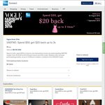 AmEx Vogue VAEFNO: Spend $50 and Get $20 X3