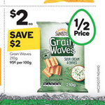 50% off Grain Waves 210g $2 (Was $4) @ Woolworths from 29/3