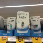 Lexar S50 USB 2.0 Flash Drive - 3x 8GB for $6 or 1x 16GB for $4.5 at Coles 