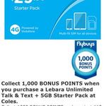Lebara $29.90 SIM for $10 @ Coles Supermarkets + 1,000 Bonus Flybuys Points to 4 June (Plus Upto 10GB of Data)