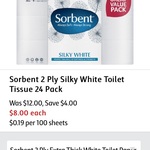 Sorbent 24 Pack Toilet Rolls $8 (VIC) or $9 (Elsewhere) @ Coles