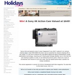 Win a Sony FDR-X3000 4K Action Cam from Holidays with Kids