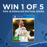 Win 1 of 5 FIFA 18 Ronaldo Edition PS4 Digital Codes Worth $109 from EB Games