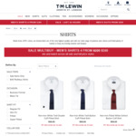 TM Lewin Mid Season Sale, Sale Shirts $40 Plus Free Delivery over $50