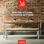 Win an Atlanta Table & Bench Outdoor Set Worth $5,985 from Jati Furniture