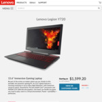 Lenovo Legion Y720 15.6" 1060 GTX Gaming Laptop - $1,599.20