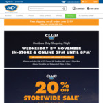 Club BCF 20% off Storewide in Store and Online - Tonight 5pm Til Midnight (Wed 8th Nov)