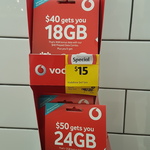 [VIC] Vodafone Starter Pack $40 for $15, $50 for $20 @ Coles Melbourne Central