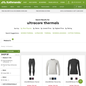 Kathmandu thermals outlet