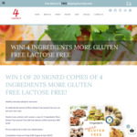 Win 1 of 20 Copies of The Book '4 Ingredients More Gluten Free Lactose Free' Worth $24.99 Each