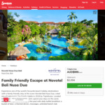 $999 for 7 Nights at Novotel Bali Nusa Dua for 2 People Incl. Daily Buffet Breakfast @ Scoopon 