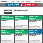 [VIC] Free Traditional Pizza (Pickup) at Domino's, Langwarrin
