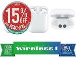 [eBay Plus] Apple AirPods 2 with Charging Case $203.15, AirPods 2 with Wireless Charging Case $259.25 & More @ Wireless1 eBay