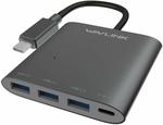 USB-C Hub: 3x USB 3.0 Ports + 1x USB-C PD Output Charging Port $14.99 + Delivery ($0 with Prime/ $39 Spend) @ Wavlink Amazon AU