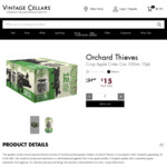 Orchard Thieves Crisp Apple Cider Can 330mL 10pk for $15 @ Vintage Cellars