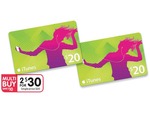2x $20 iTunes Gift Cards for $30 (25% off) at Big W