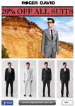20% off all Suits at Roger David